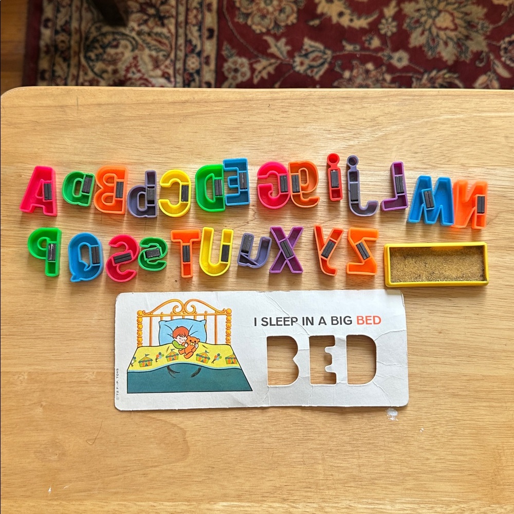 Vintage Fisher Price School Days Desk Lot of Magnetic Replacement Letters